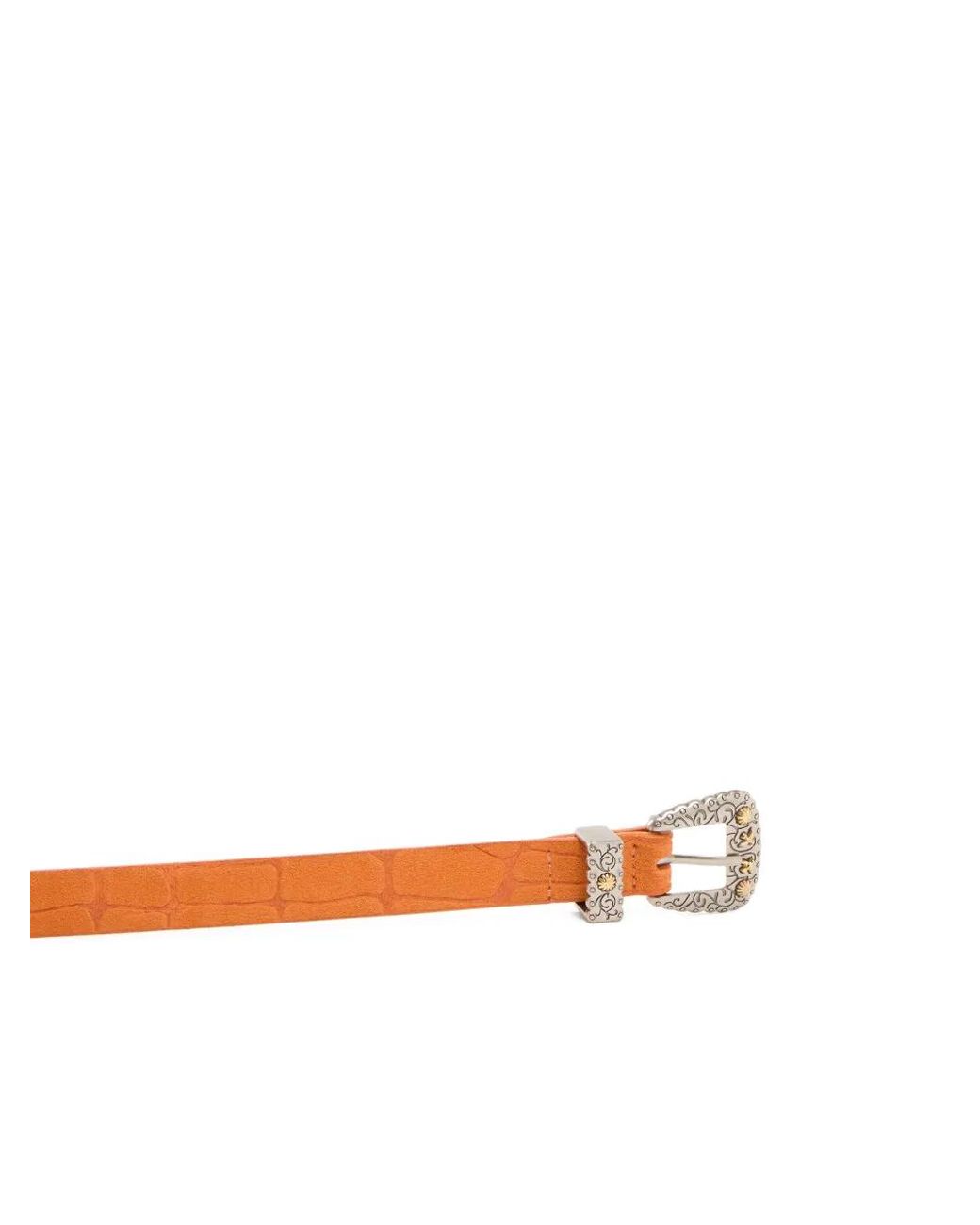 Pinko Orange Gürtel Mit Kroko-Effekt