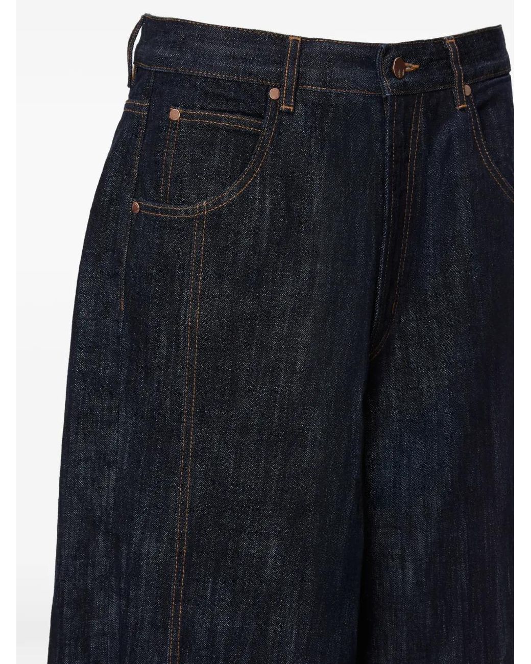 No44 Blue Nari Panelled Jeans