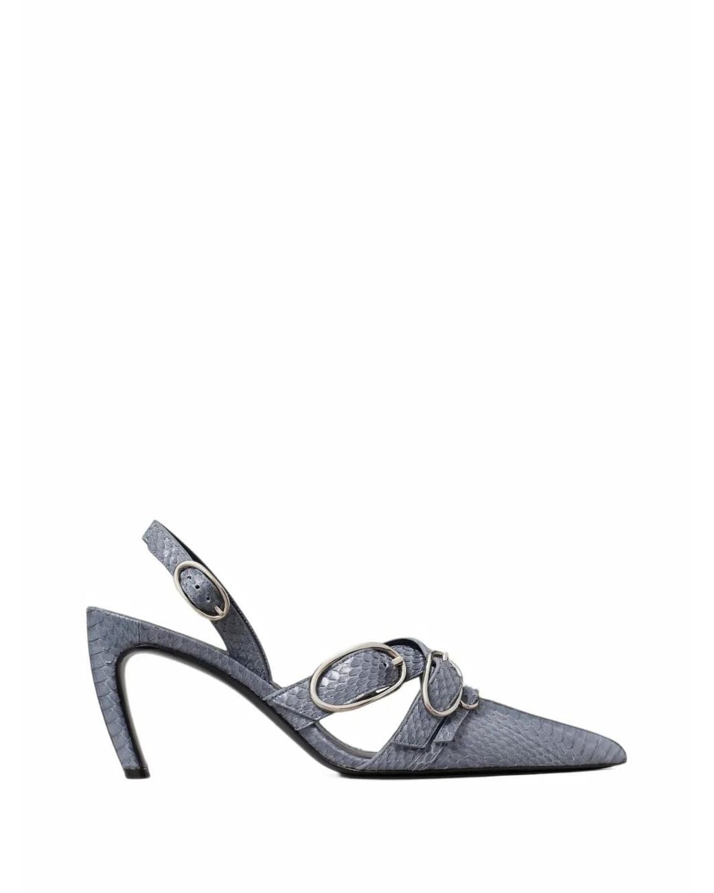 Tory Burch White Multi Buckle Slingback
