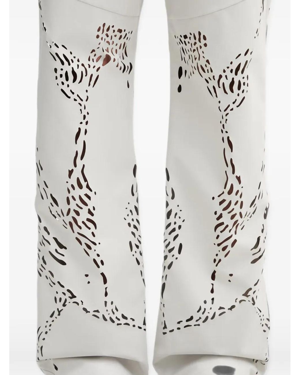 HELIOT EMIL Gray Roan Laser-Cut Trousers for men