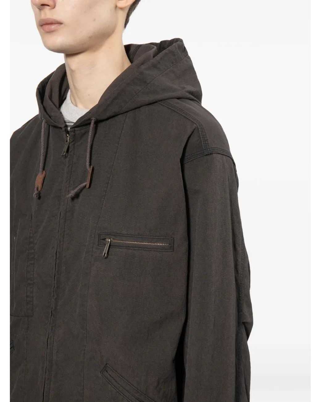 Comme des Garçons Black Washed Hooded Jacket for men