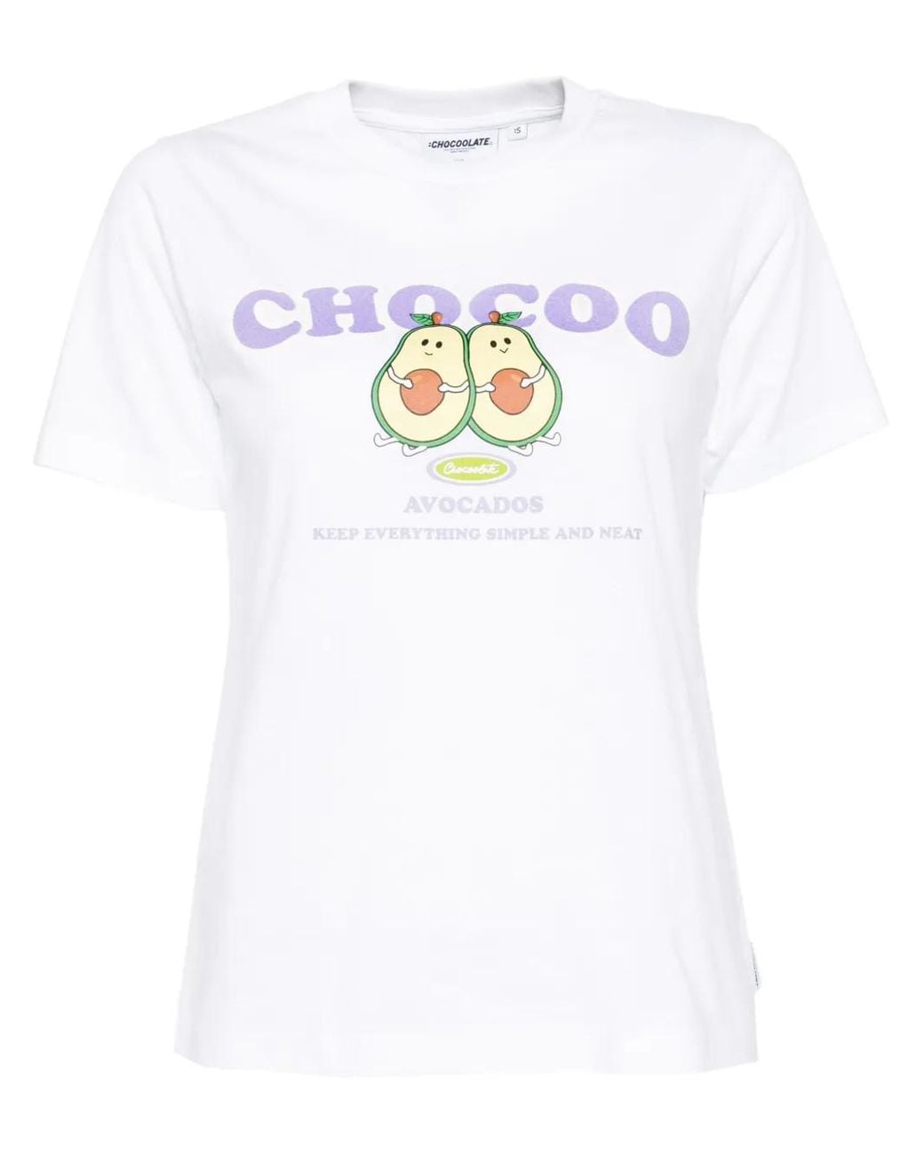 Chocoolate White Graphic-Print T-Shirt