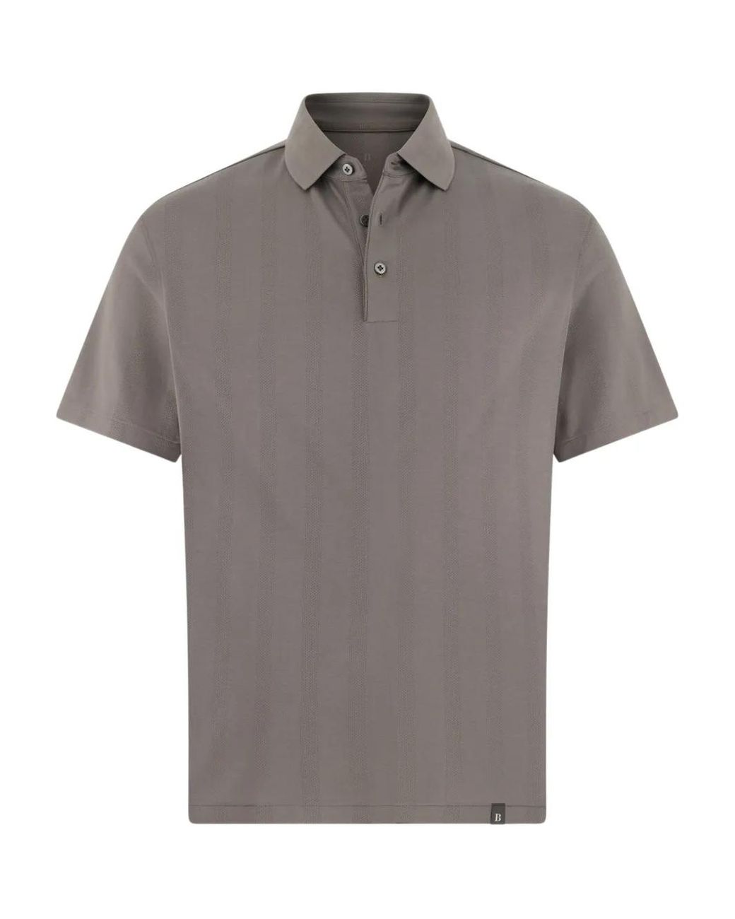 Boggi Gray Jersey Polo Shirt With -Cafè Yarn for men
