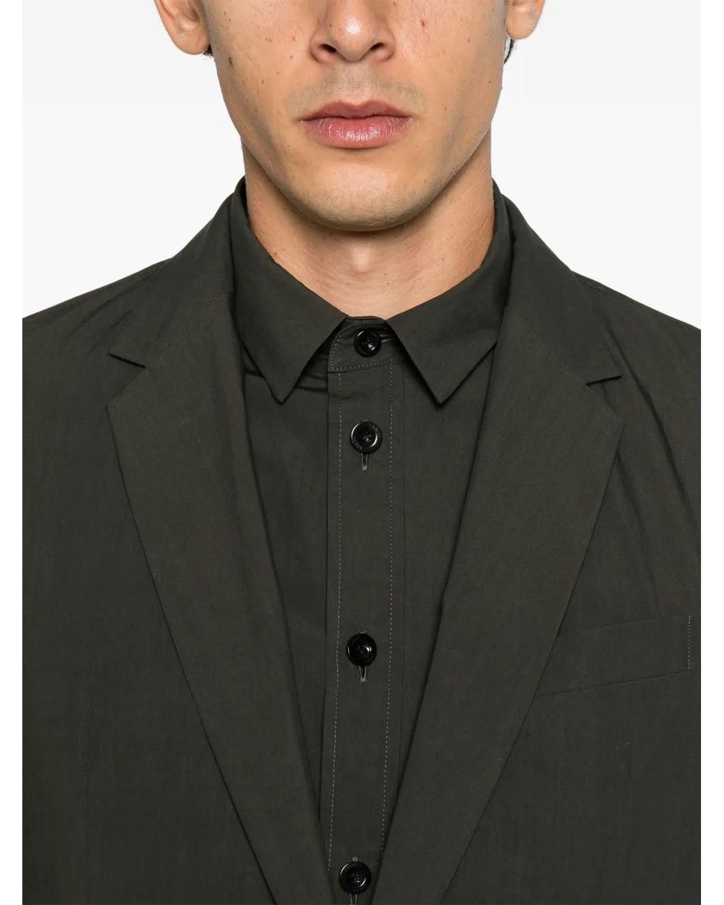 Sacai Black Layered Single-Breasted Blazer for men
