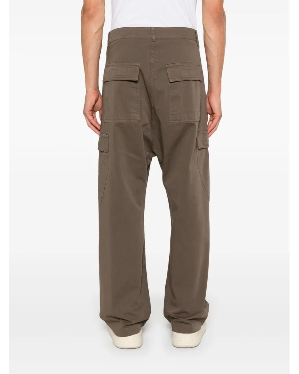 Rick Owens Brown Organic Cotton Cargo Pants for men