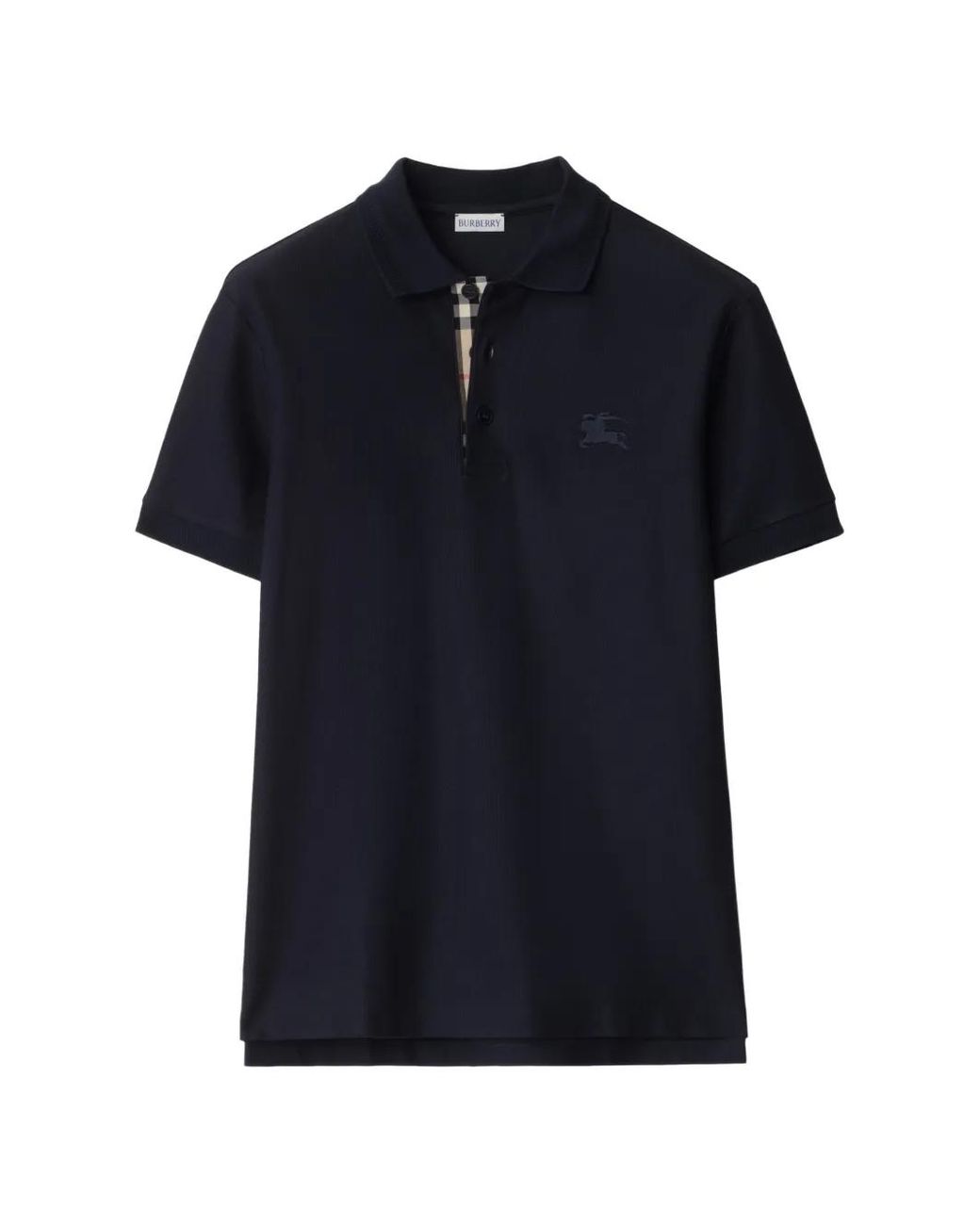 Burberry Blue Cotton Polo Shirt for men