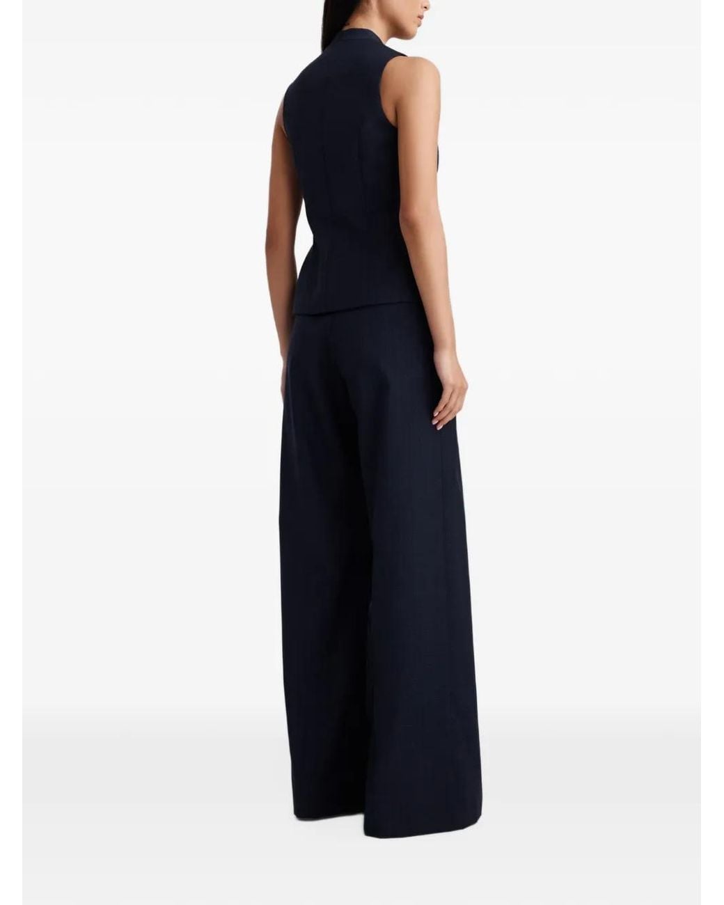 Anna Quan Blue Reid Button-Up Tailored Top