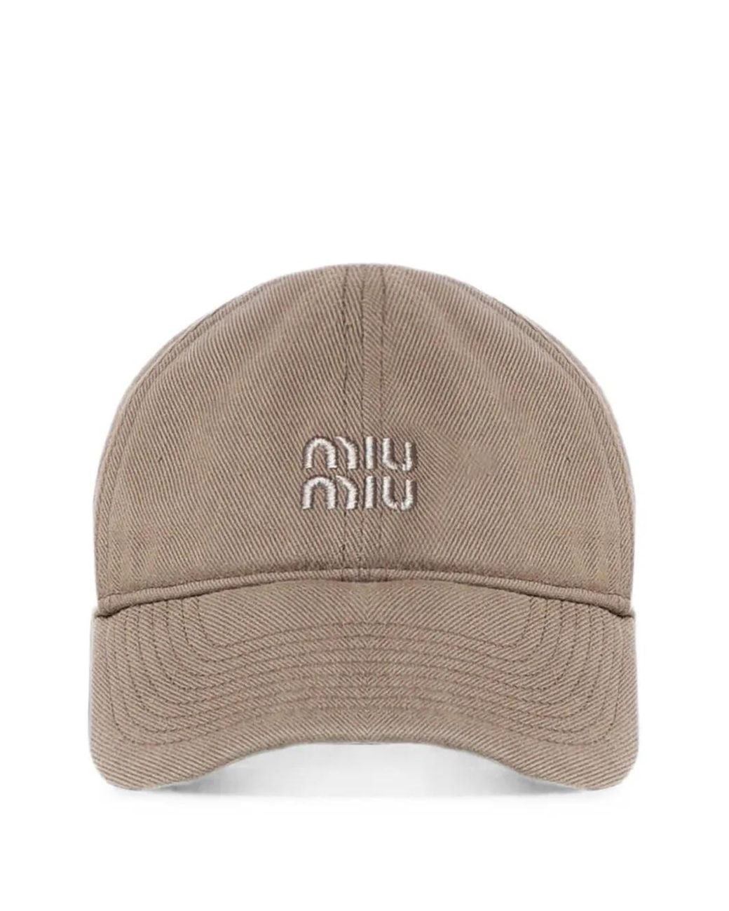 Miu Miu Natural Drill Baseball Cap