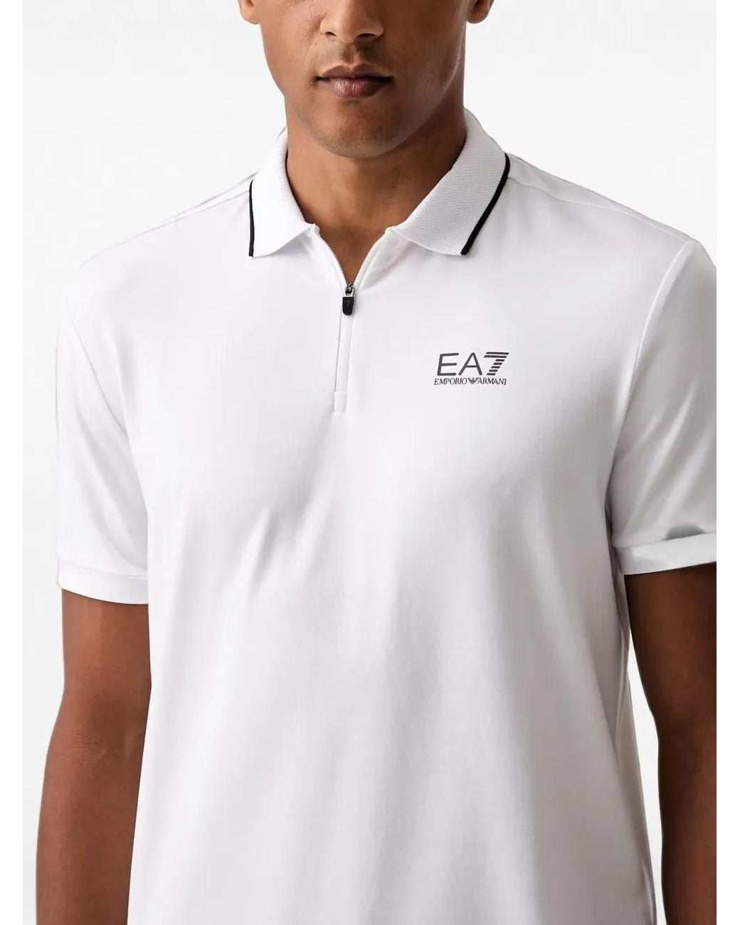 Polo Con Logo Estampado EA7 de hombre de color White