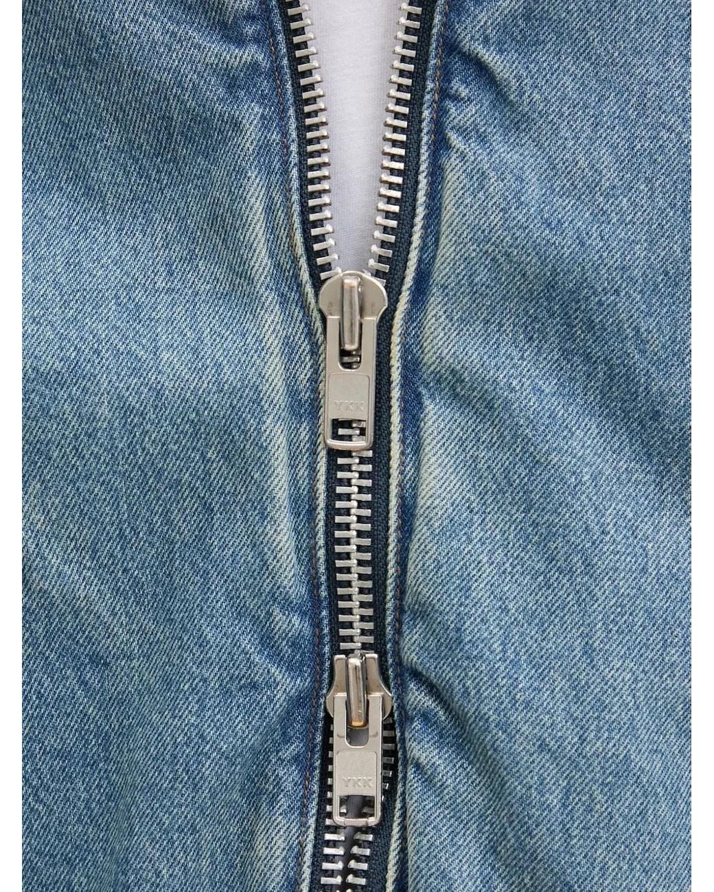Won Hundred Blue Zip-Front Denim Jacket for men