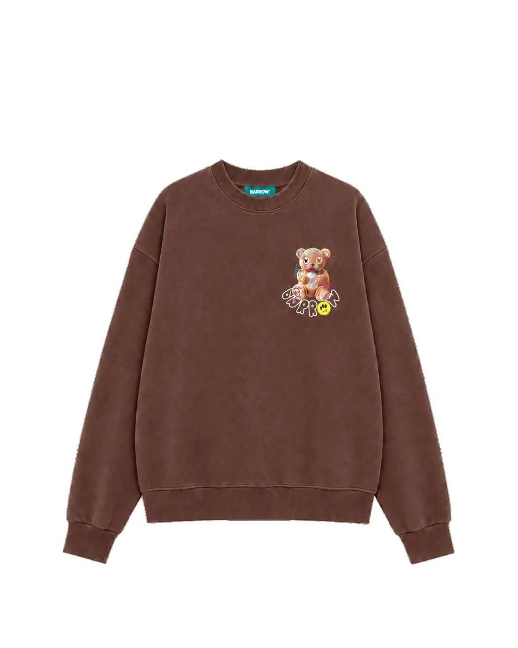 Barrow Brown Graphic-Print Cotton Sweatshirt