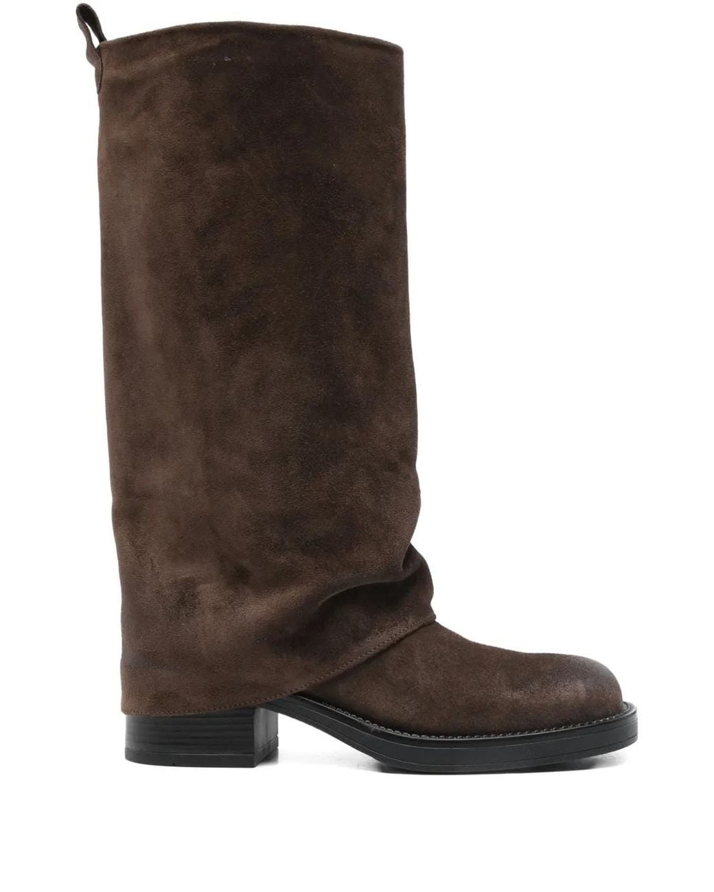 GISÉL MOIRÉ Brown 40Mm Slouchy Suede Boots