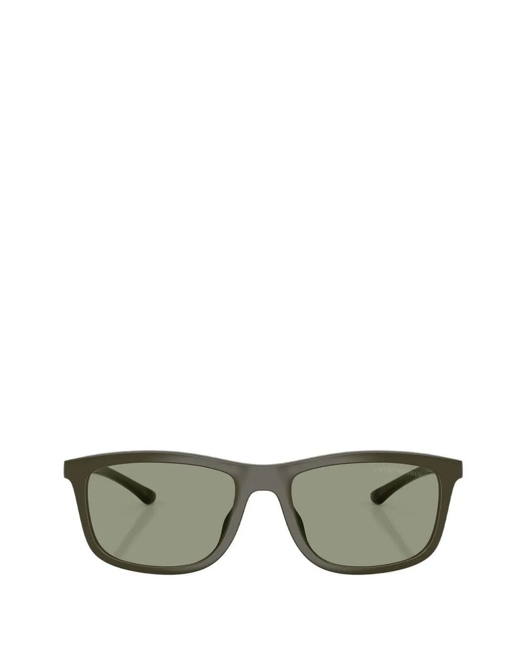 Emporio Armani Green Rectangle-Frame Sunglasses for men