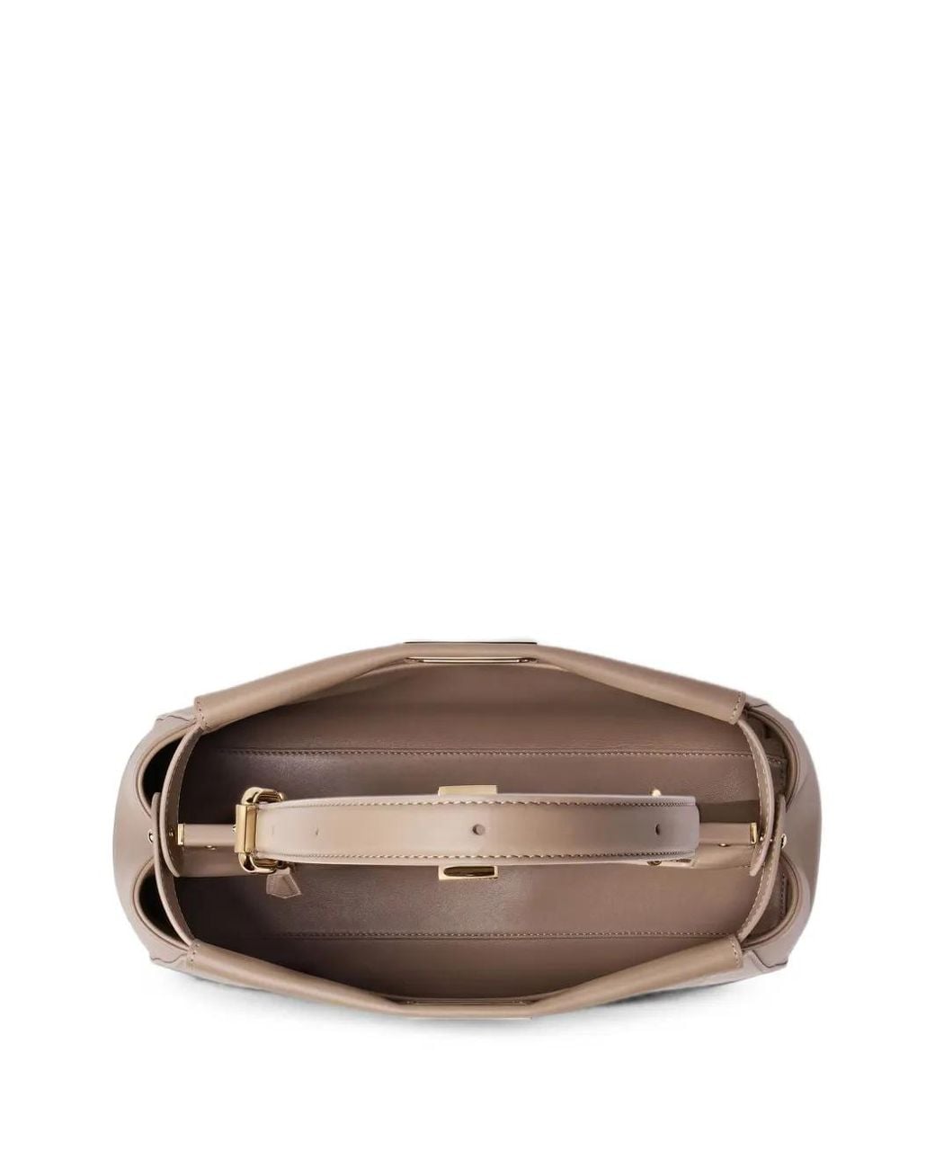 Fendi Natural Medium My Peekaboo Leather Handbag