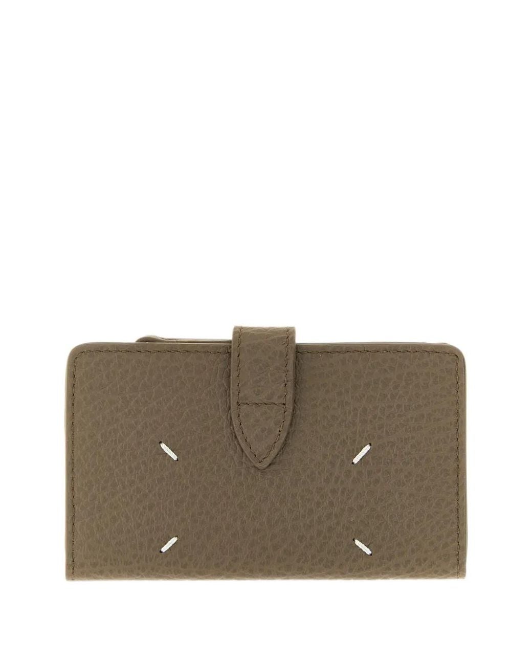 Maison Margiela Brown Porte-Cartes Zippé Four Stitches