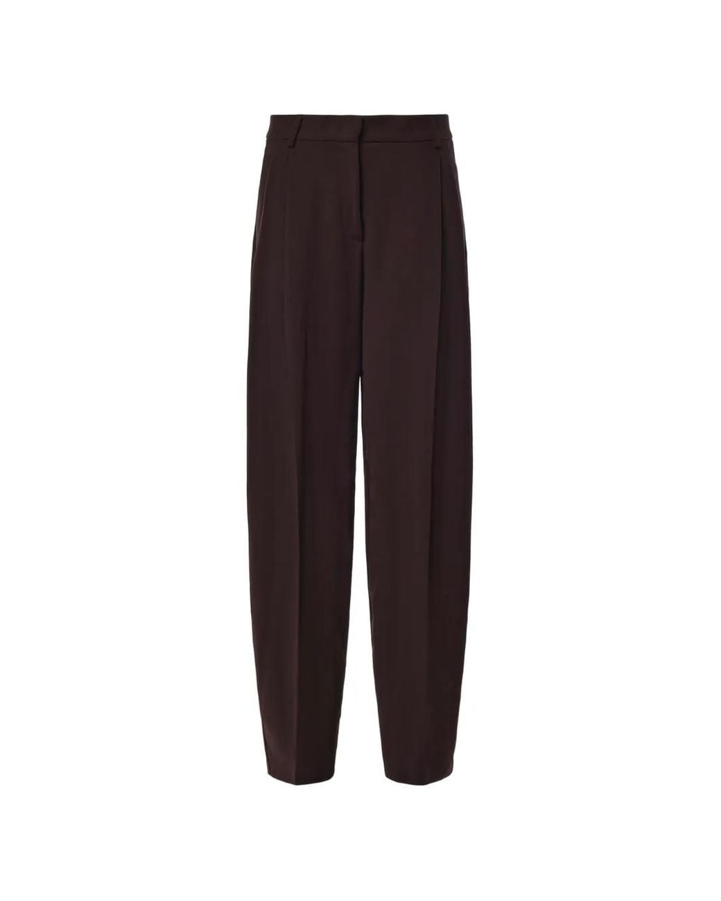 ANDAMANE Purple Pleated Tapered Trousers