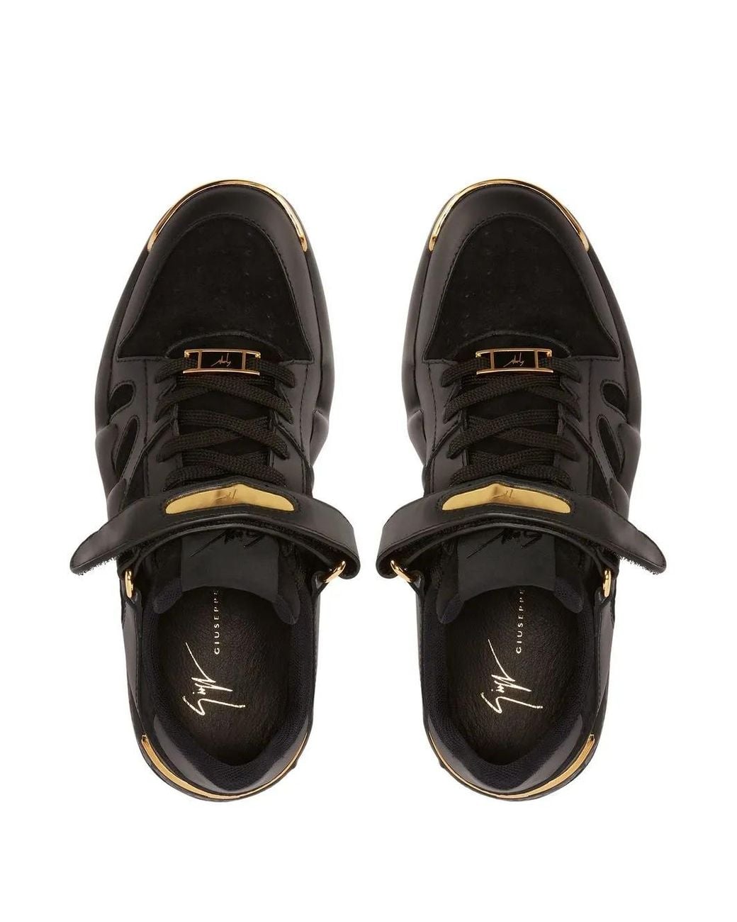 Giuseppe Zanotti Black Talon Touch-Strap Low-Top Sneakers