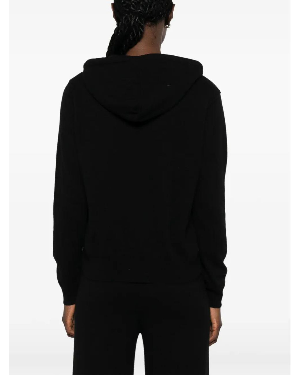 SERGIO MORETTI FIRENZE Black Drawstring-Fastening Hoodie