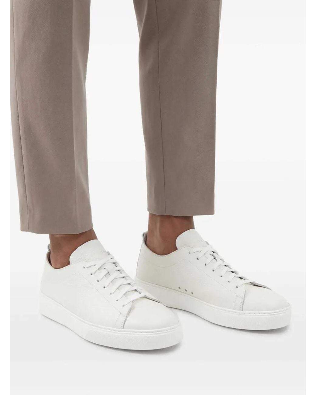 Henderson White Leather Sneakers for men