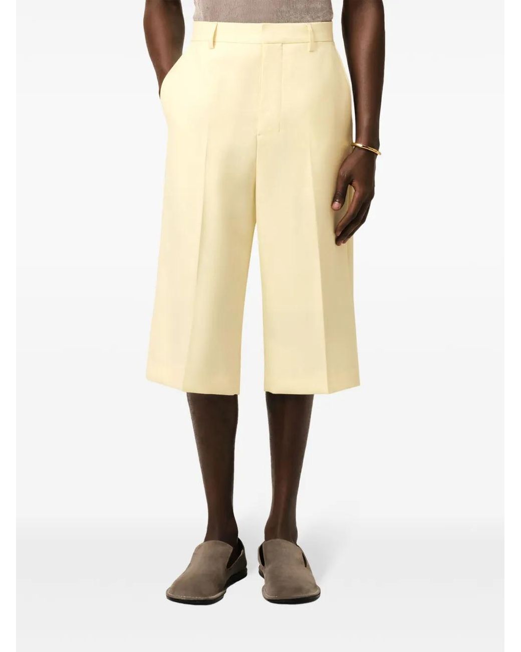 AMI Natural Wool Bermuda Shorts for men