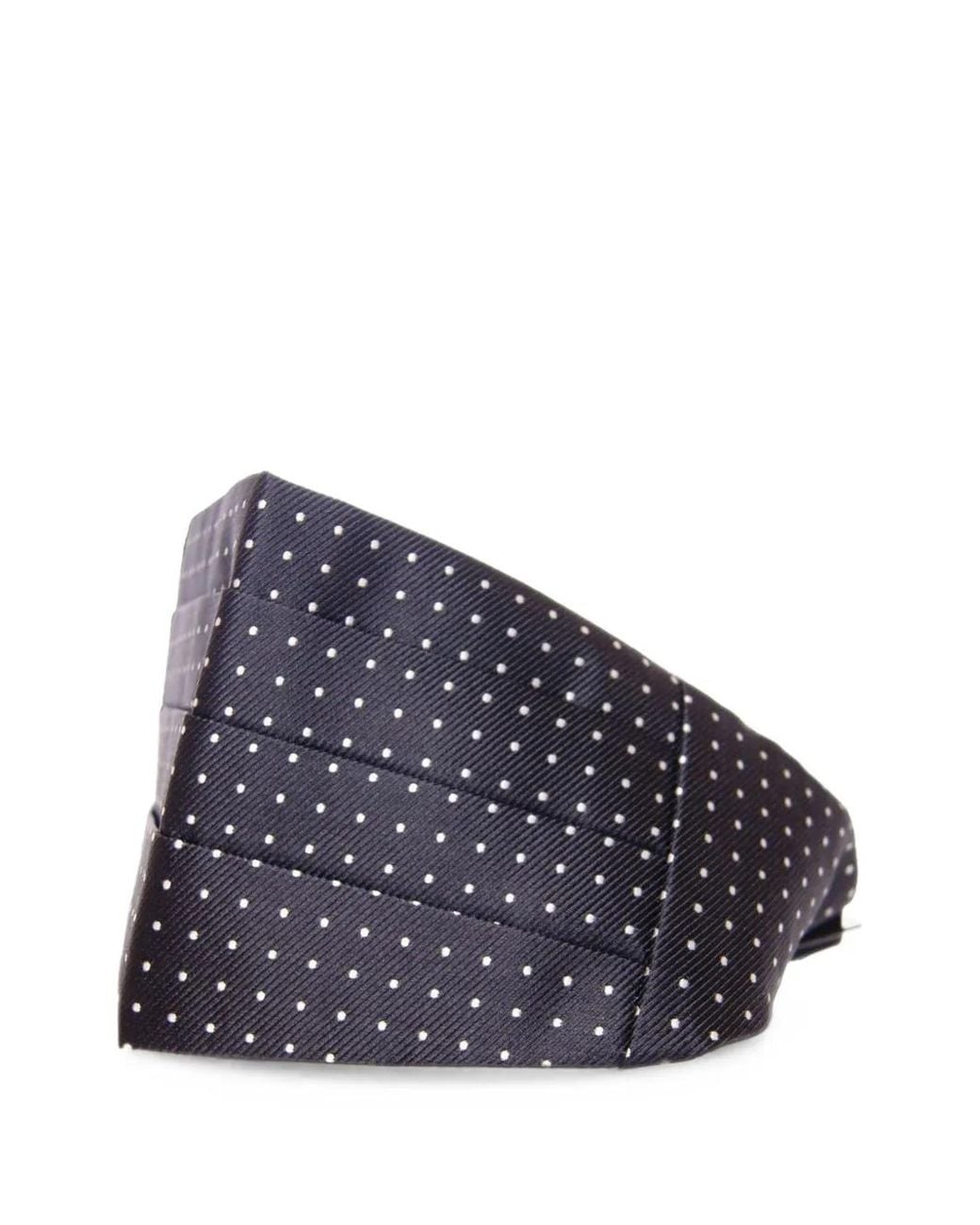 Dolce & Gabbana Blue Polka-Dot Pleated Cummerbund for men
