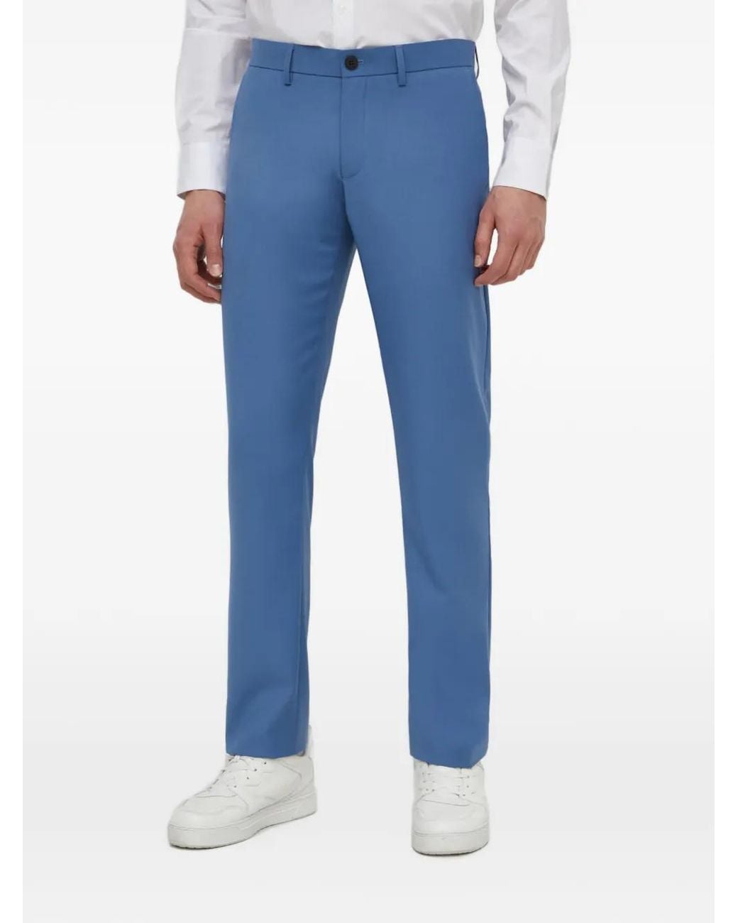 Sisley Blue Zip-Fastening Tailored Trousers for men