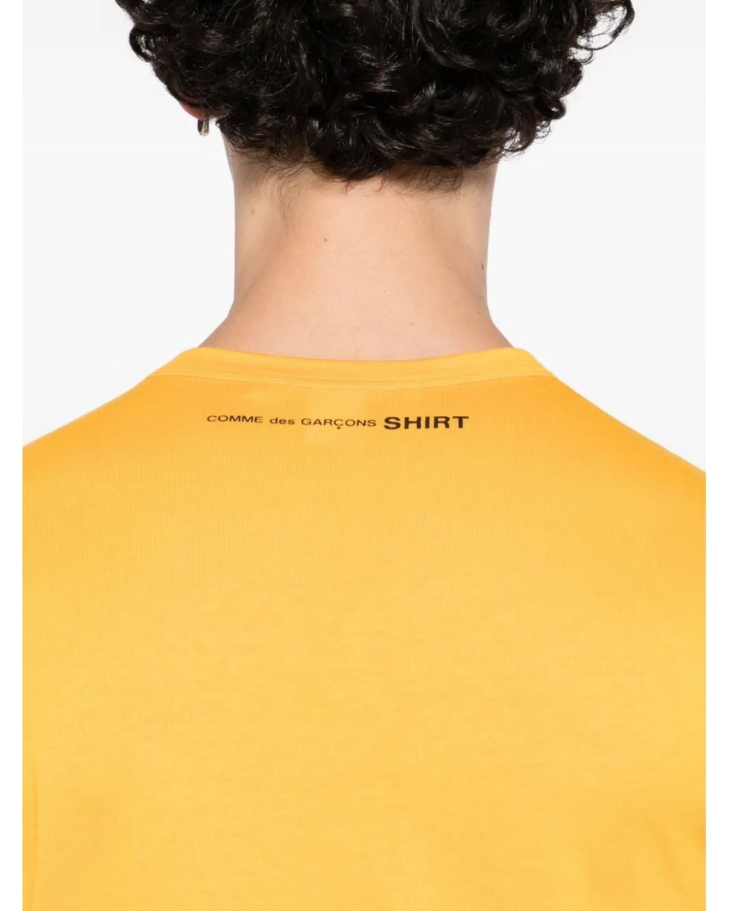Comme des Garçons Yellow Cotton T-Shirt for men