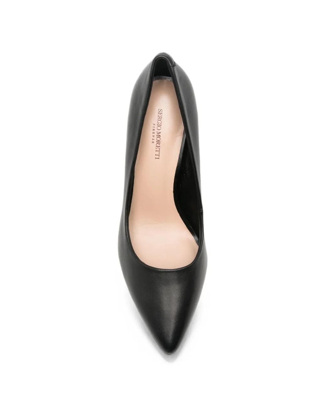SERGIO MORETTI FIRENZE Black Pointed-Toe Pumps