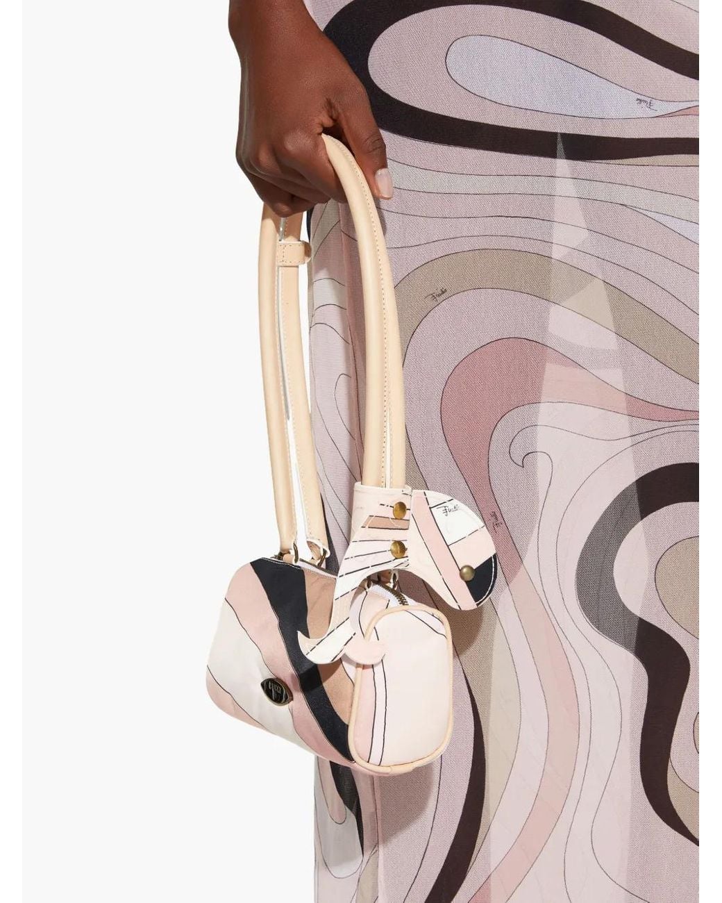 Emilio Pucci Natural Iride-Print Luggage Tag