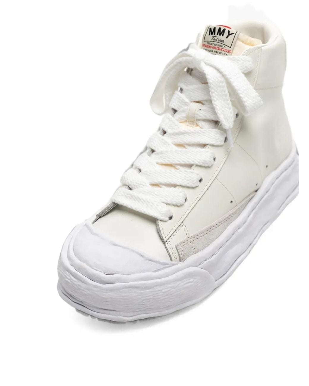 Maison Mihara Yasuhiro White Jackson Og Sole Leather High-Top Sneakers for men