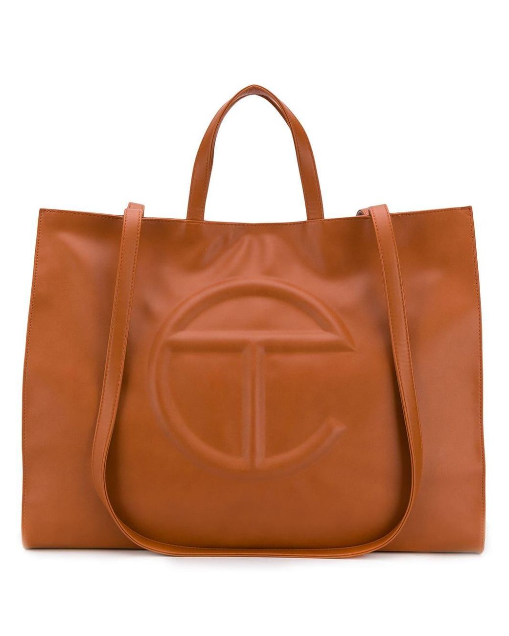 Telfar Large Logo Tote Bag in Brown Lyst