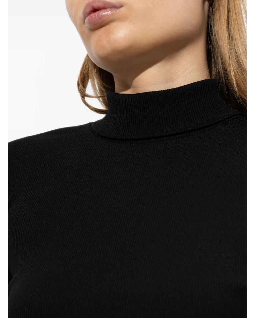 Max Mara Black Ribbed-Knit Sweater