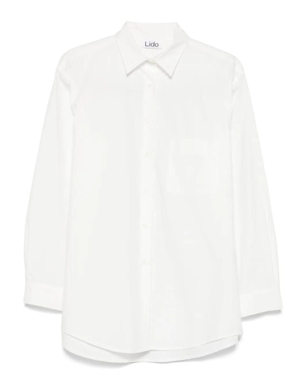 Lido Popeline Blouse in het White
