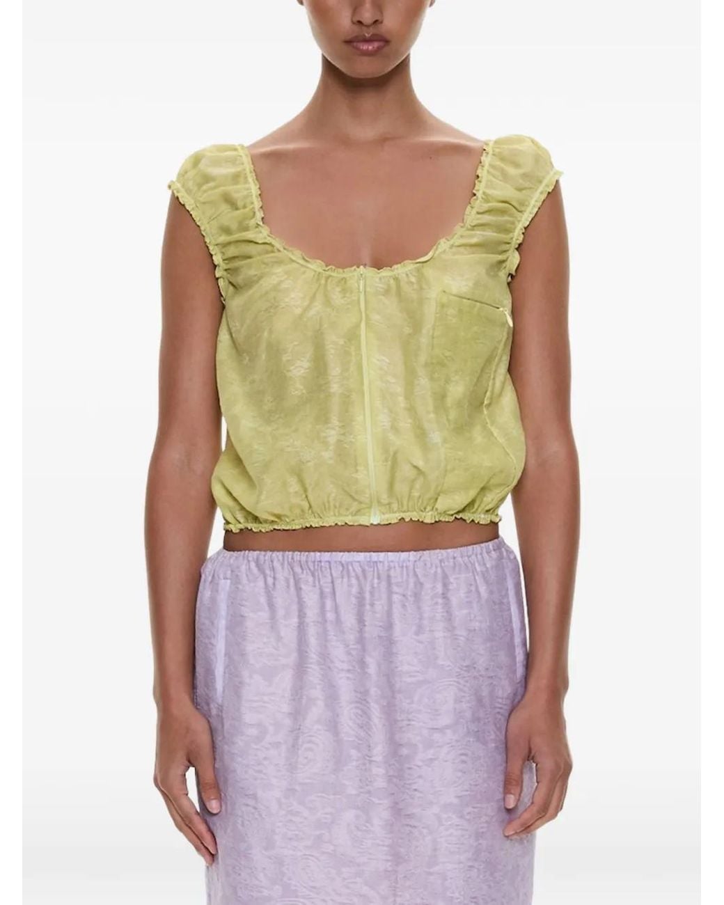 Christopher Esber Green Light Leak Jacquard Top