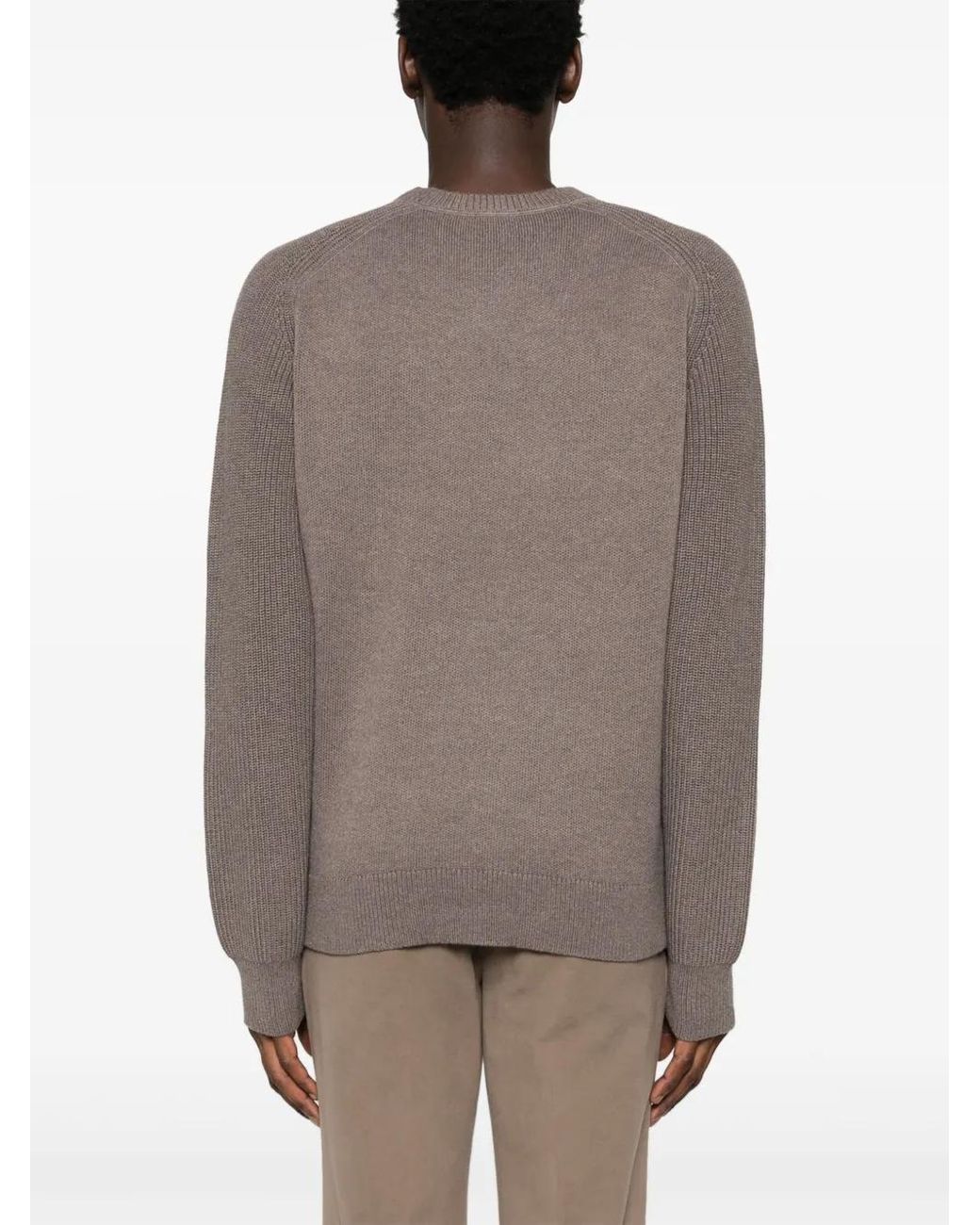 Boss Pullover Mit Gestreiftem Einsatz in Brown für Herren
