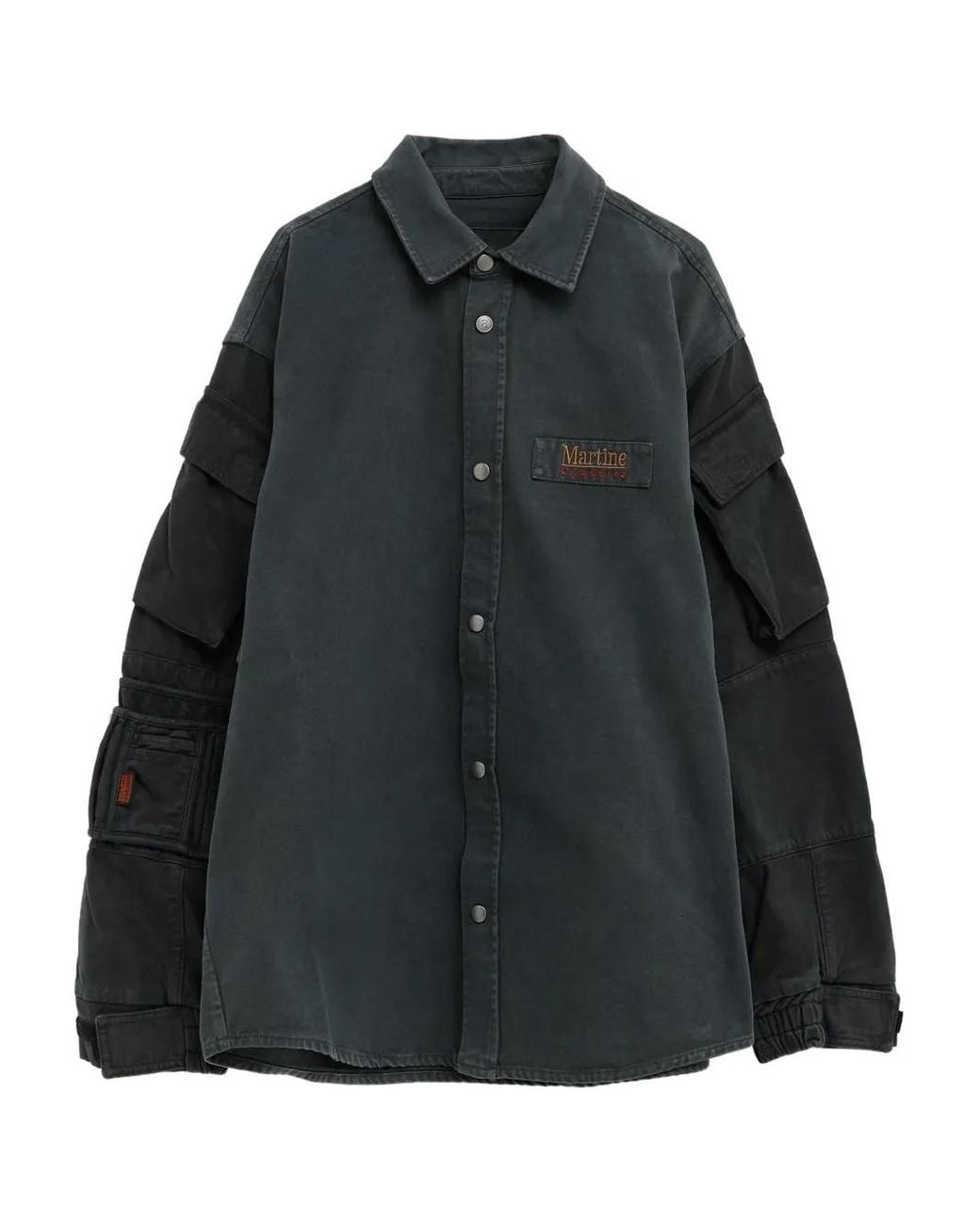 Martine Rose Black Denim Utility Overshirt for men