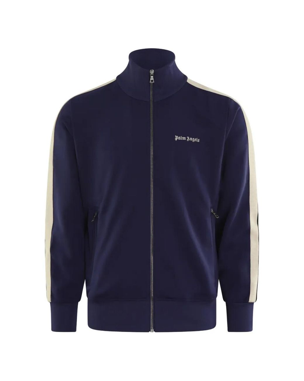 Palm Angels Blue Logo-Print Track Sweatshirt for men