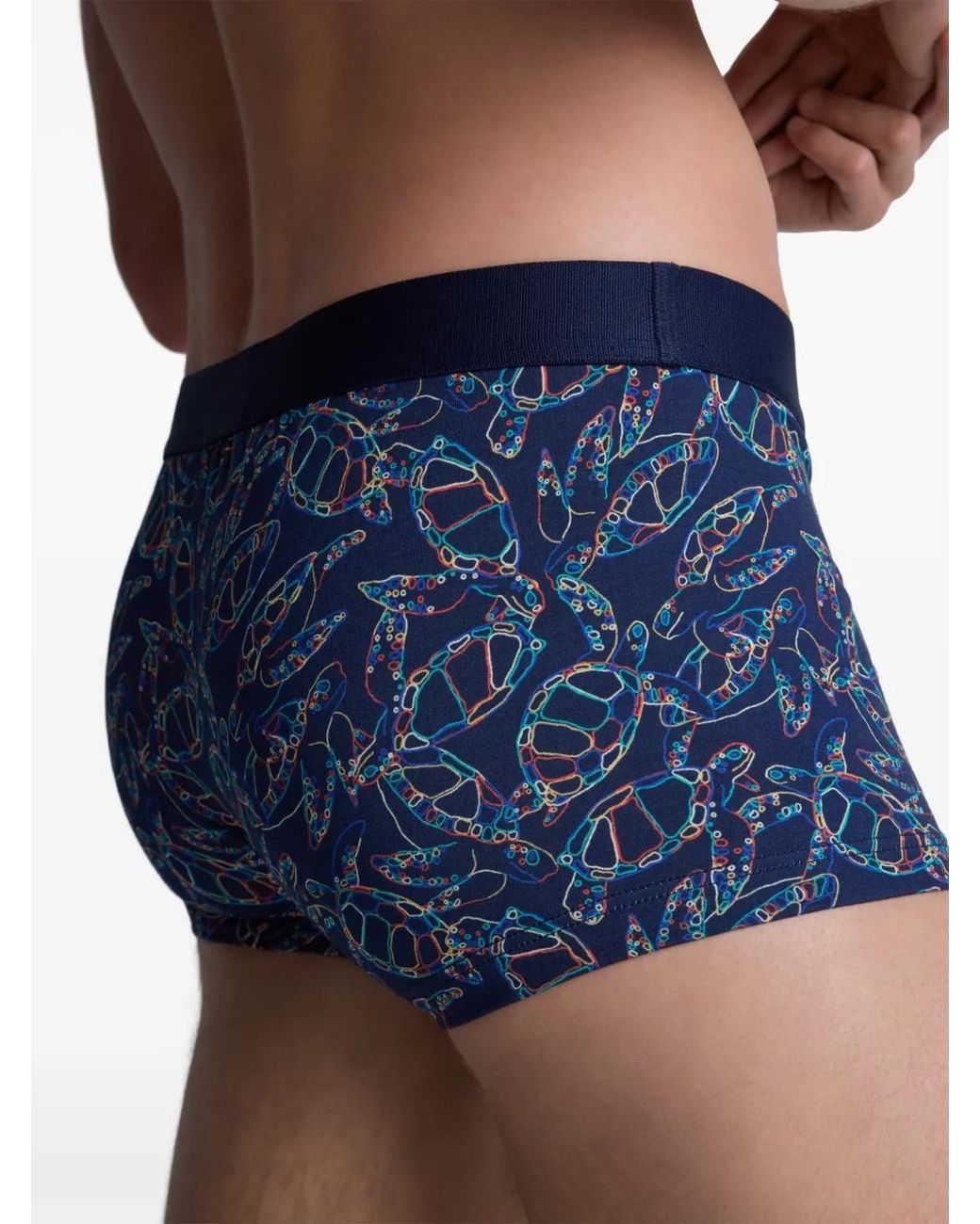 Aubade Blue Turtle-Print Trunks for men
