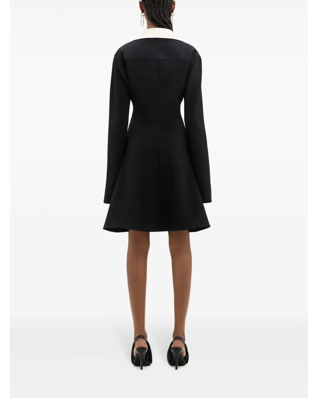 Courreges Black Polo Tailoring Mini Dress