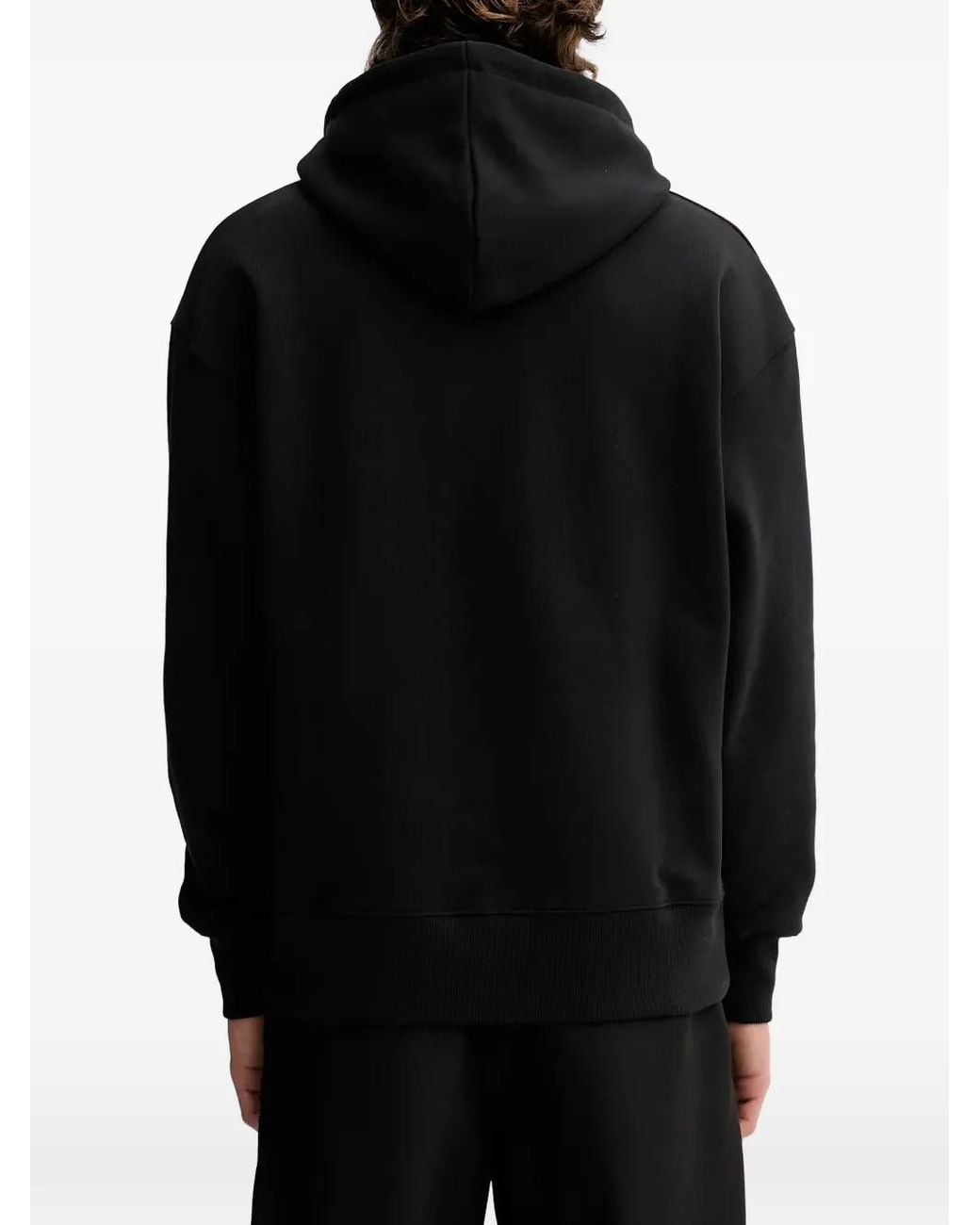 MSGM Black Mushroom-Patch Hoodie for men