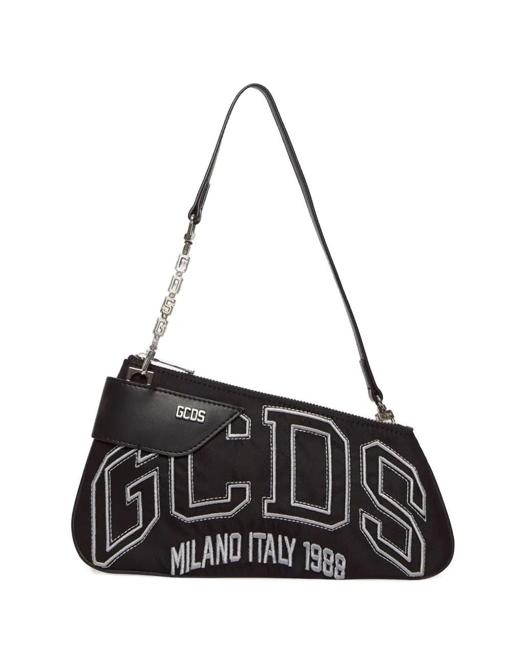 Gcds Black Comma Notte Shoulder Bag