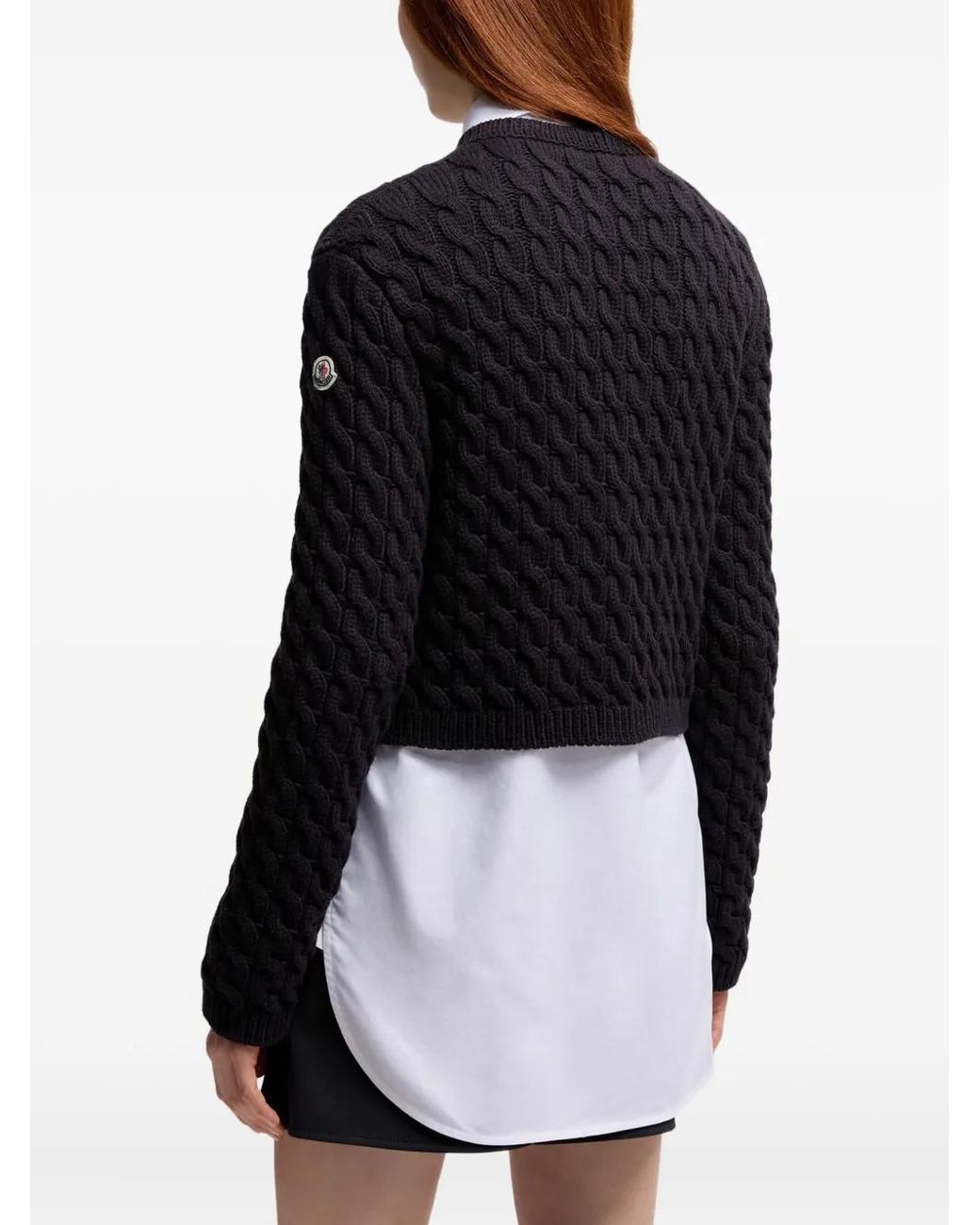 Moncler Blue Cotton Blend Cardigan