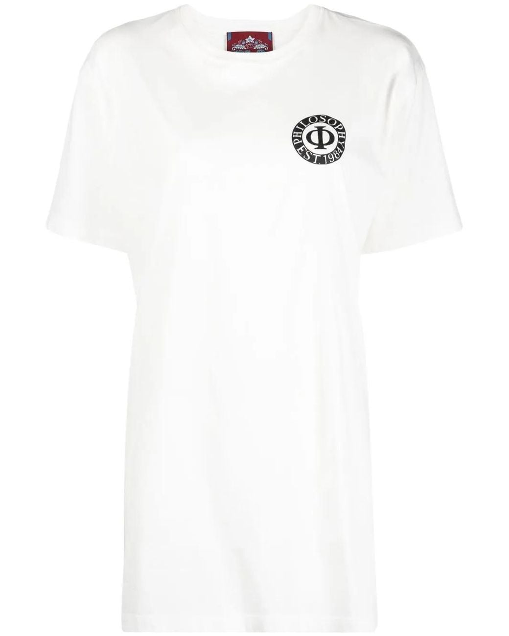 Philosophy Di Lorenzo Serafini White Logo-Print Short-Sleeve T-Shirt