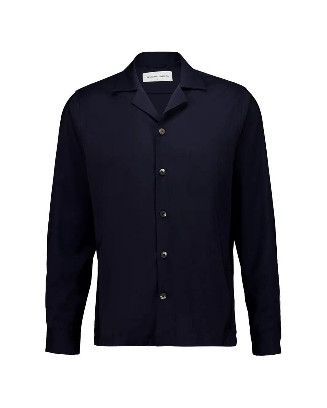 Frescobol Carioca Blue Safra Wool Shirt for men