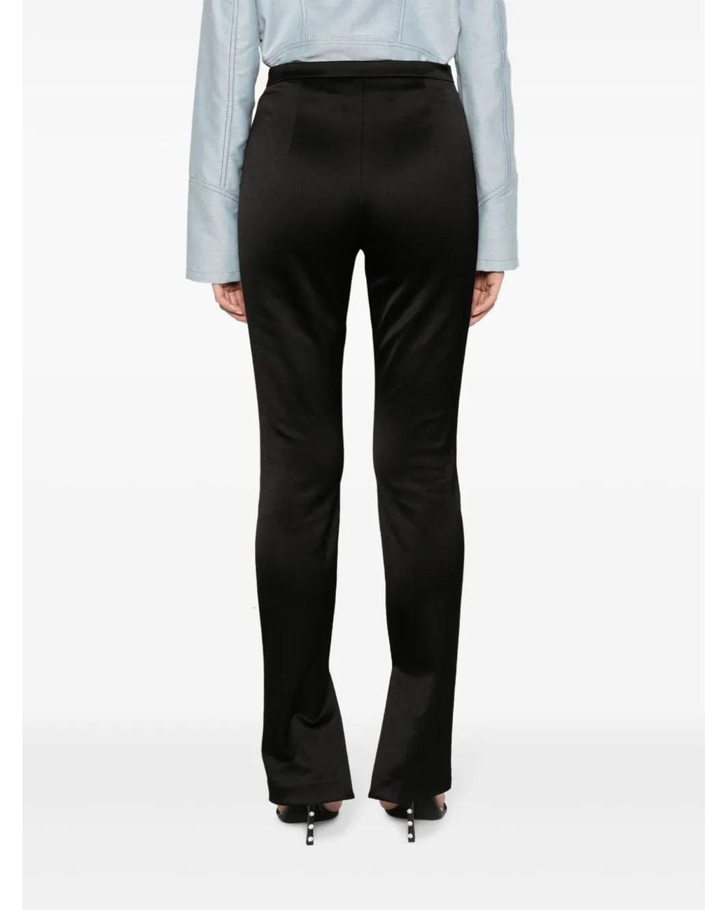 Alexander Wang Black Stretch-Satin Tailored Legging