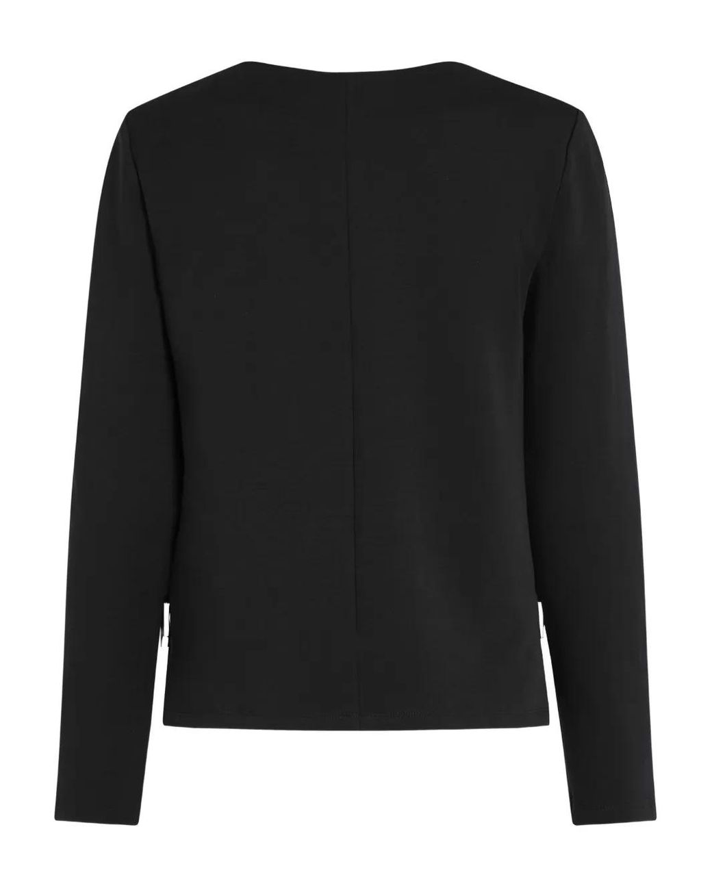 Karl Lagerfeld Black Flap-Pocket Top