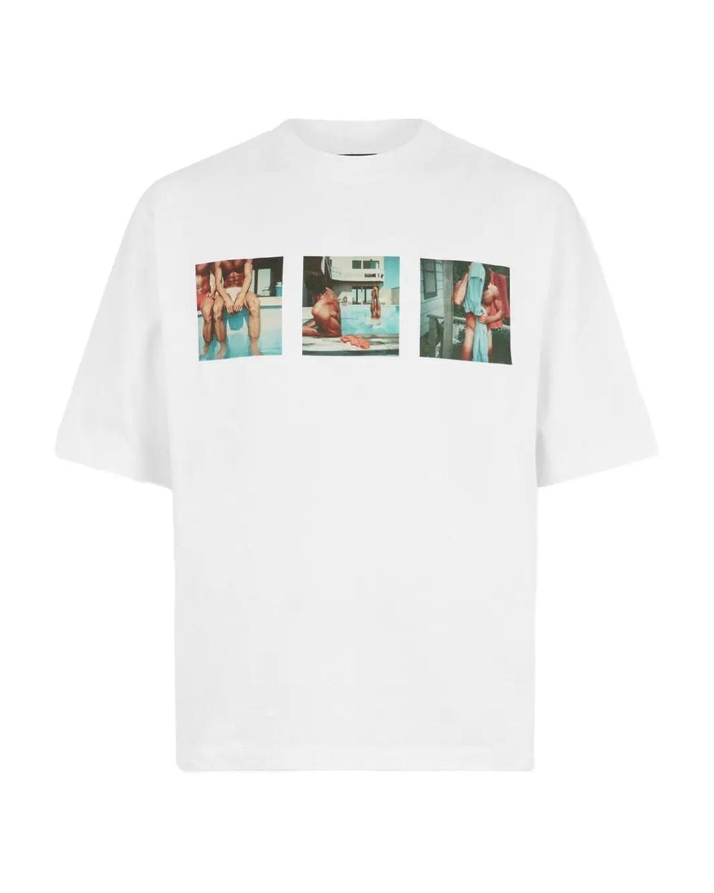 DSquared² White Graphic Print Crew Neck T-Shirt for men
