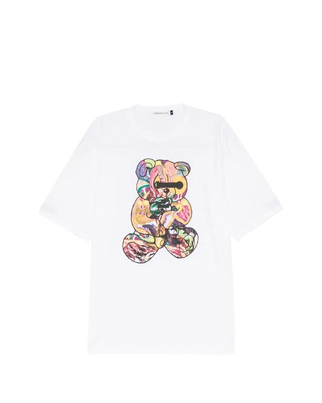 Undercover White Teddy Bear-Print T-Shirt for men