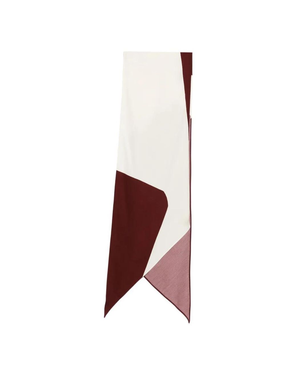 Alberta Ferretti White Geometric Scarf
