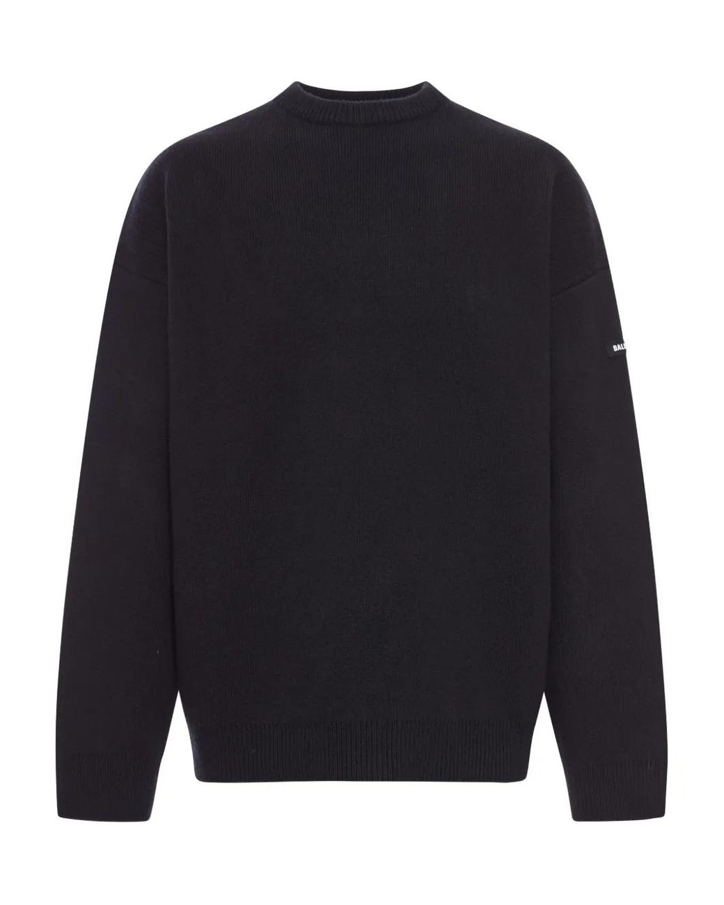 Balenciaga Blue Logo-Patch Sweater